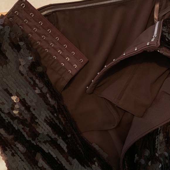 STAUD Best-Selling Casey Dress Bronze Size 6 - Picture 4 of 9